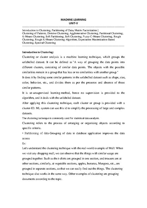 ML Unit2 - KNN Classifier & Regression: Proximity Measures (JNTUK R23 ...