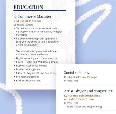 Image result for Job Application Education Section Example