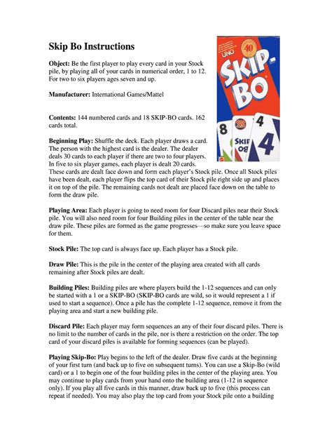 Image result for Skip Bo Tutorial