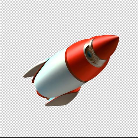 Psd 3d space rocket for social media | Premium PSD