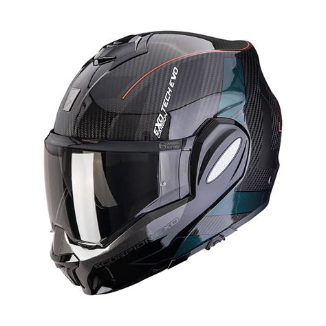Scorpion Exo Tech Evo Carbon Cad Green Helmet