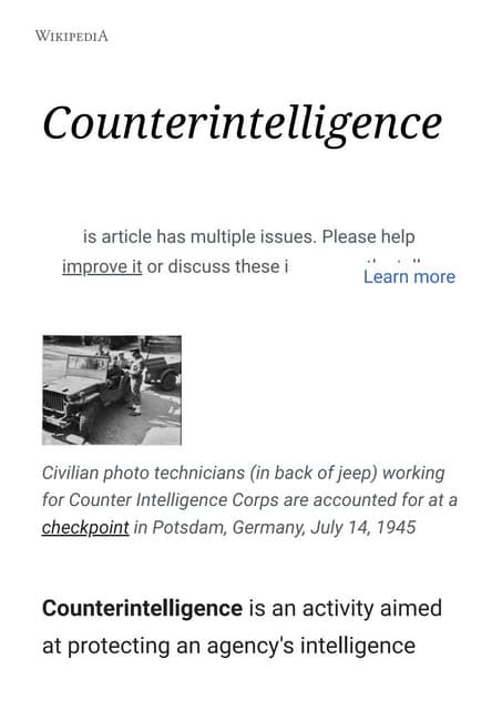 Image result for Counterintelligence Techniques