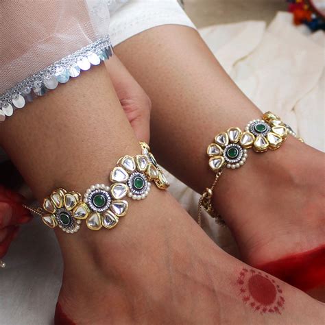 Symmetry Stride Adjustable Anklet - Set Of 2 Pieces