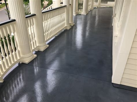 Stained Concrete Patio Gray