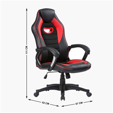 Buy Champion Cannon Faux Leather High Back Gaming Chair - Black and Red ...