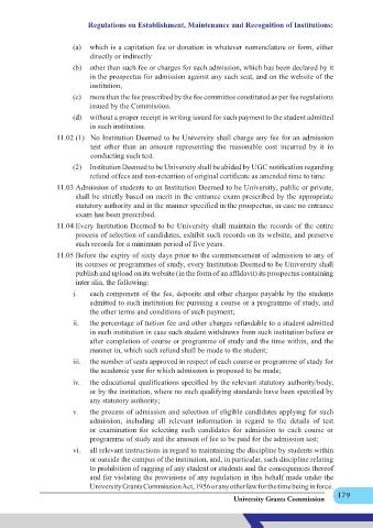 Page 180 - Compendium of UGC Regulations 1957-2023