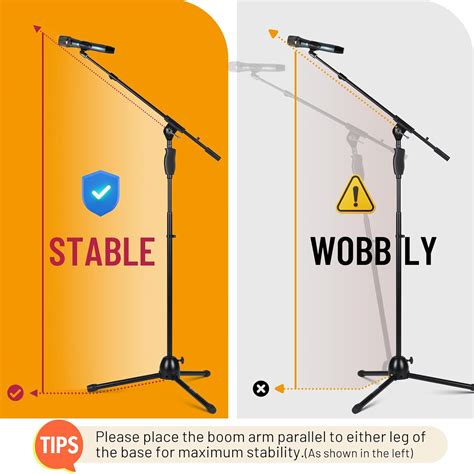 CAHAYA Tripod Microphone Stand: Boom Arm One-Button India | Ubuy