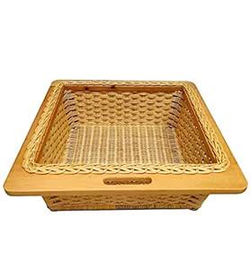 Kanox Wooden Wicker Bamboo Basket for Modular Kitchen Modular Drawer ...