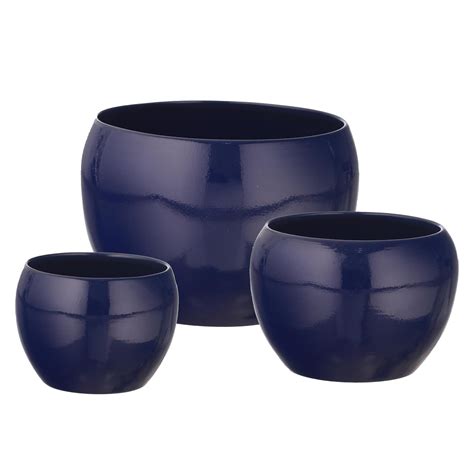 Homspurts Sunshine Elegant Blue Tabletop Planters Pots for Plants ...