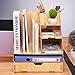AWOKZA DIY Wooden Desk Organizers Wood Table Top Storage Box with ...