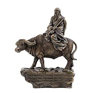 Buy LAO TZU ON WATER BUFFALO STATUE Laozi Taoism Sculpture Bronze ...