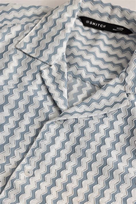 Buy Men's Zigovenue Blue Striped Shirt Online | Snitch – SNITCH