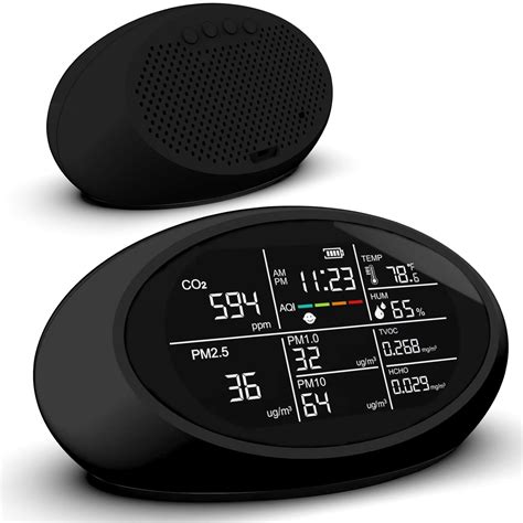 12 in 1 Air Quality Monitor Indoor- Portable Indoor Air Quality Meter ...