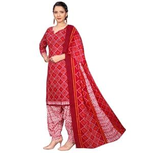 Buy Rajnandini Maroon Cotton Printed Readymade Patiala Salwar Suit ...