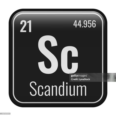 Scandium Symbol Chemical Element Of The Periodic Table Vector ...