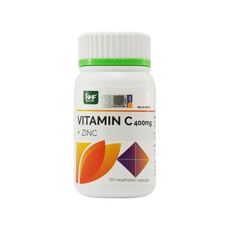 NHF Vitamin C + Zinc - Boost Immunity 维生素C+锌（400mg x 60 capsules) [Exp: 10/2026] | Shopee Malaysia