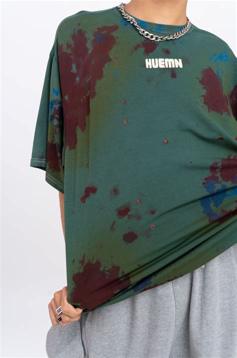 Huemn Blood Washed T-Shirt (Green) – HUEMN