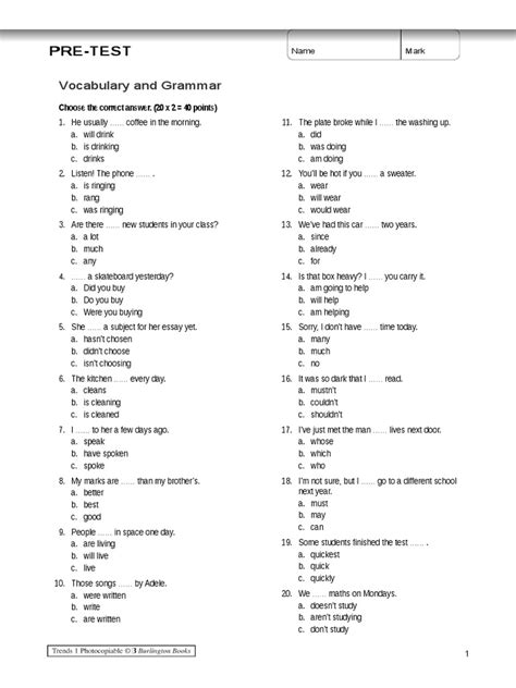 Image result for Pre-test Example