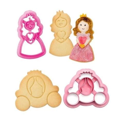 Bakewareind Princess Carriage SugarCraft Cookie Fondant Cake Cutter Set,2Pc