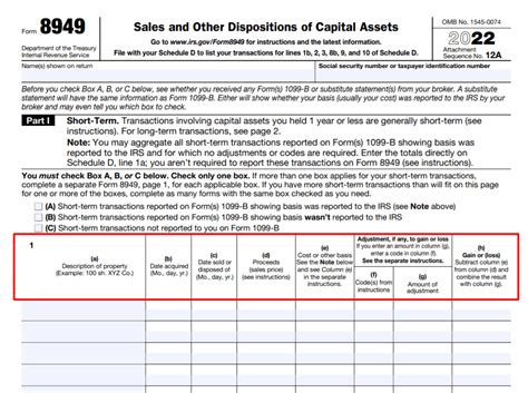 Image result for How to Fill Out Form 8949