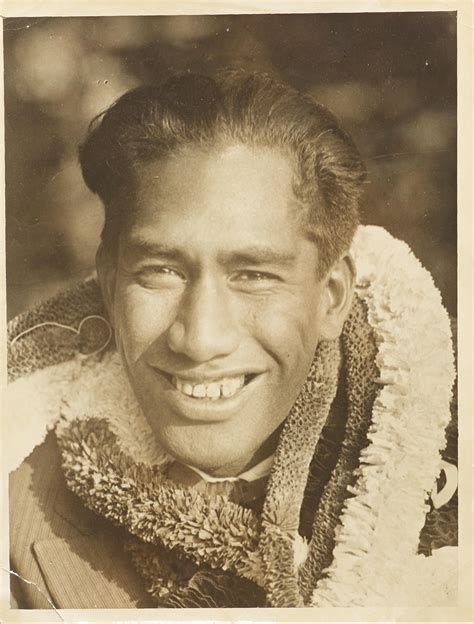 Bonhams : A Rare Duke Kahanamoku photograph in lei Silver gelatin print ...