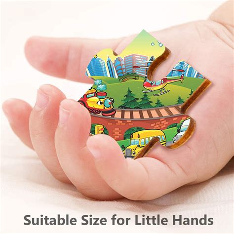 Webby Funny Vehicles Wooden Jigsaw Puzzle, 24pcs, Multicolor – Webby Toys