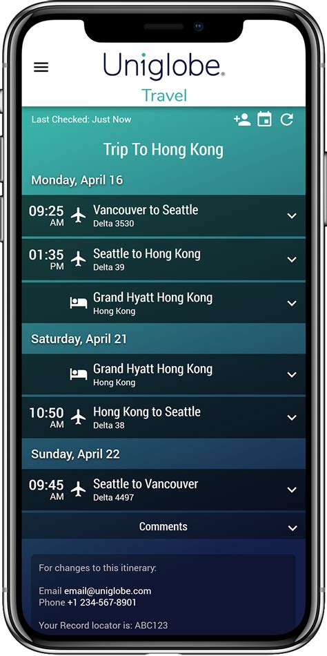 Uniglobe Travel Companion App