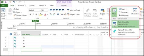 Image result for MS Project 2013 Adding Task StartTime