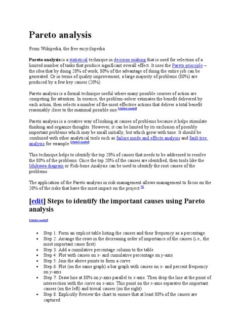 Image result for Pareto Analysis Examples