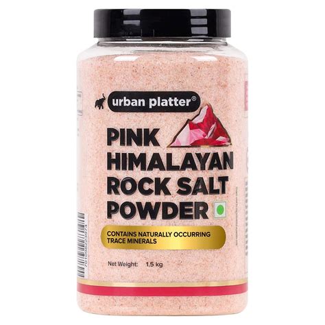Urban Platter Pink Himalayan Rock Salt Powder, 1.5kg (Mineral-Rich Salt ...