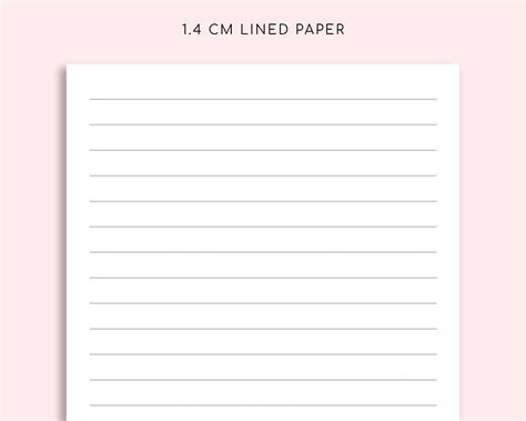Printable Lined Paper. Wide Ruled Paper. College Ruled Paper. - Etsy UK