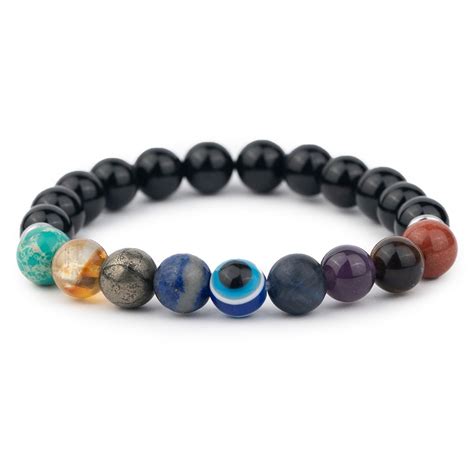 Buy Mesmerize Super 9 Chakra Healing Bracelet with Pyrite and Evil Eye ...