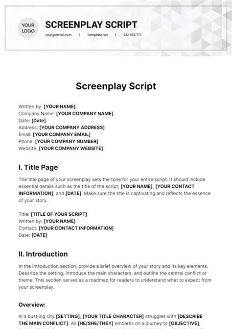 Image result for Screenplay Script Example