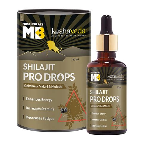 Koshaveda Shilajit Pro Drops by MuscleBlaze (30ml) | Shilajit Original ...