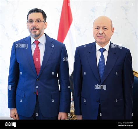 Yemeni President Rashad Mohammed Al-Alimi, Chairman of the Presidential Leadership Council ... - president of yemen