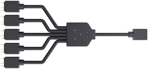 Cooler Master ARGB 1-to-5 Splitter Cable, 3-Pin LED Connector, 58 cm
