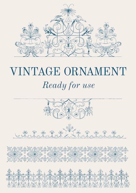 Vintage flourish ornament illustration | Free Vector
