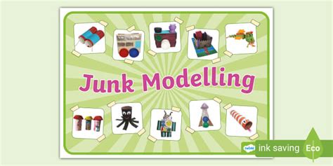 Junk Modelling Sign, Junk modelling (teacher made) - Twinkl