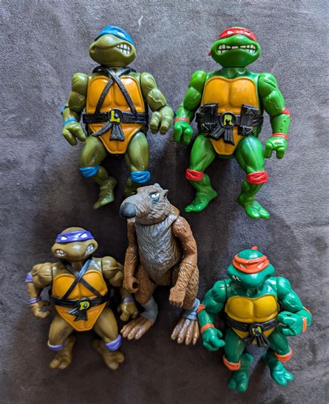 Vintage 1980s TMNT Teenage Mutant Ninja Turtles Action Figures Master ...