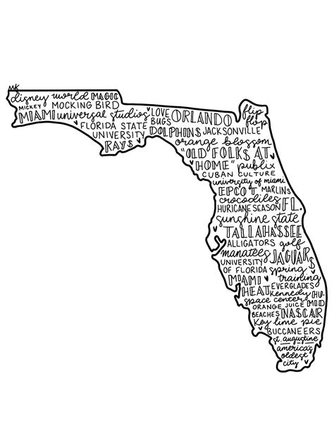 Outline Of Florida Map