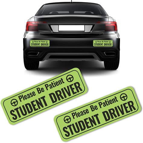 Amazon.com: 2PCS Student Driver Magnet for Car,Highly Reflective ...