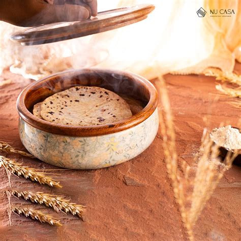 roti box india online Best Buy chapati Phulkas Handmade wooden decor ...