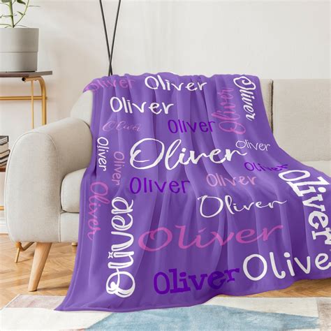 Custom Name Blanket, Personalized Monogram Blanket for Kids Youth ...