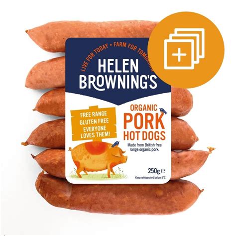 Organic Hot Dogs (6 packs) - Buy online - Helen Browning’s Shop