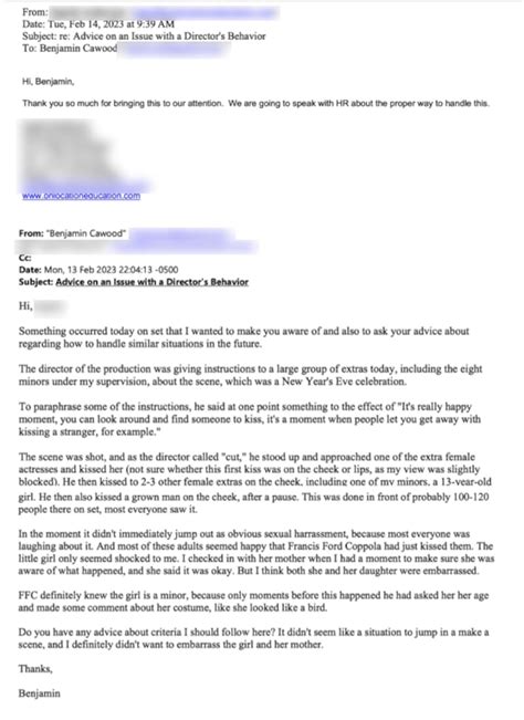 I Saw Francis Ford Coppola ‘Leer’ at 13-Year-Girl—Then Kiss Her on Set ...