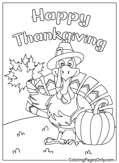 Thanksgiving Coloring Page Free