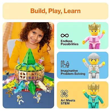 PicassoTiles 8 PC Medieval King and Knights Character Set, Magnetic ...