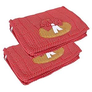 Kuber Industries Jewellery Kit | Cotton Bow Dot Print Travel Kit | 7 ...