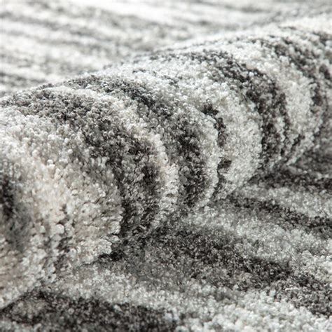 Addison Rugs Reston 5 X 8 (ft) Shag Gray Indoor Abstract Mid-century ...