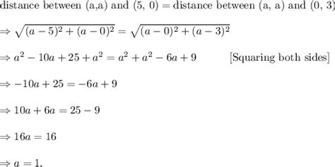 The point whose abscissa is equal to its ordinate and which is ...